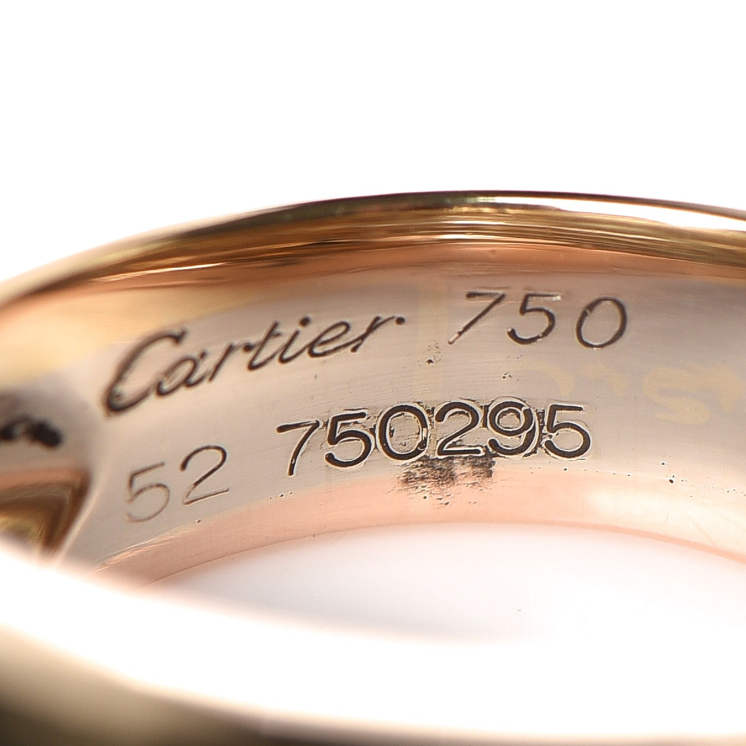 Cartier 18K Pink Yellow White Gold Wide Dome Band Ring 52 6 3 of 4