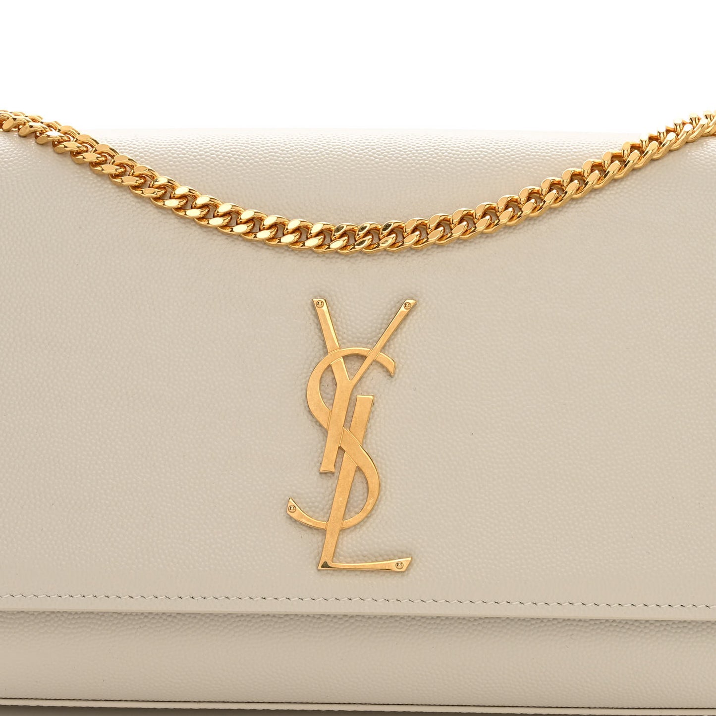 Grain De Poudre Medium Classic Monogram Kate Satchel Crema Soft