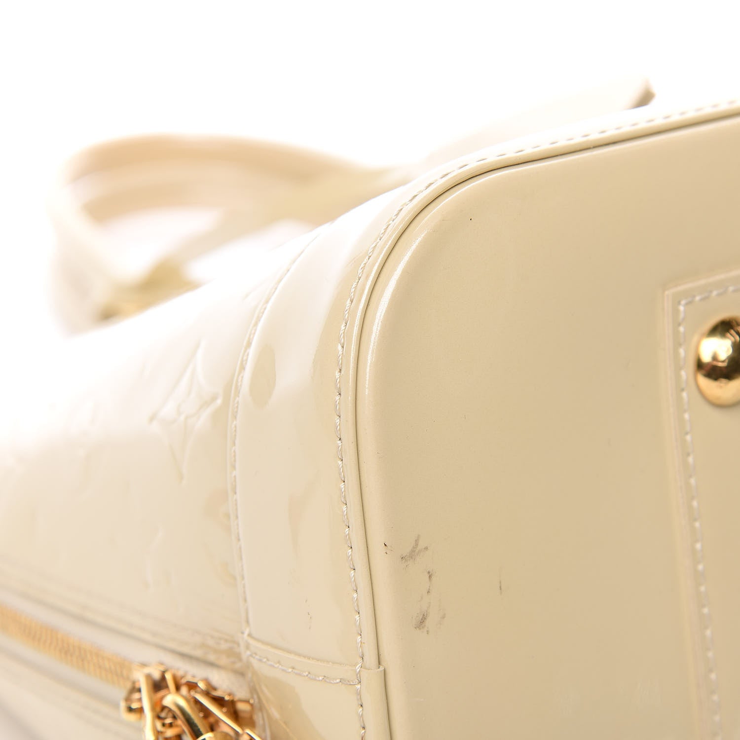 Louis Vuitton Vernis Alma GM Blanc Corail 12 of 22