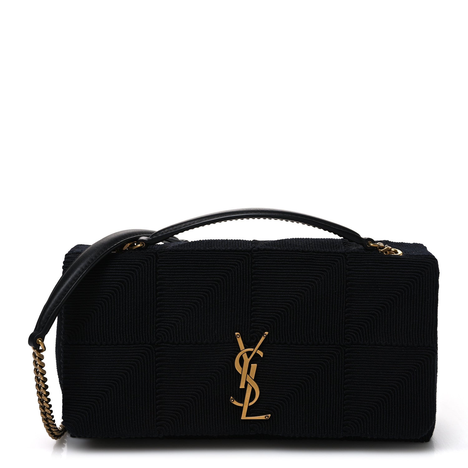 Saint Laurent Viscose Silk Monogram Medium Jamie Black 1 of 10