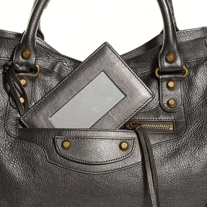 Balenciaga Pearlescent Goatskin Classic Gold Hardware City Bronze 10 of 12