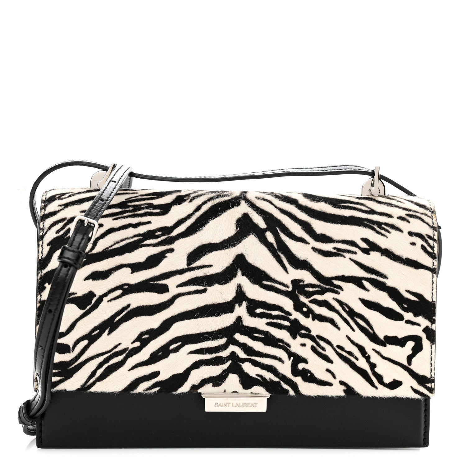 Saint Laurent Calfskin Pony Hair Small Babylone Black White 3 of 12