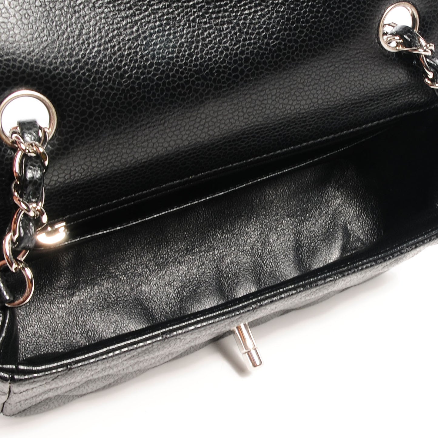 Caviar Quilted Mini Flap Black