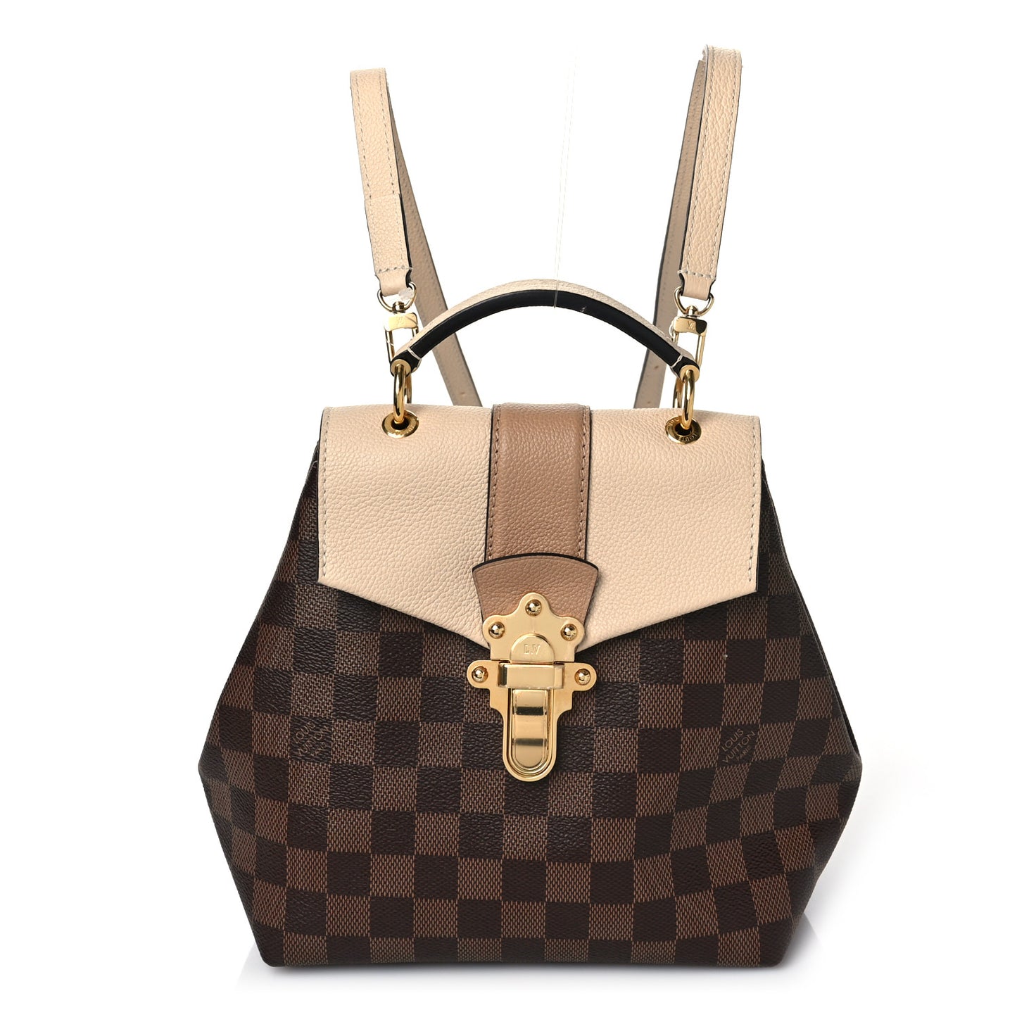 Damier Ebene Clapton Backpack Creme