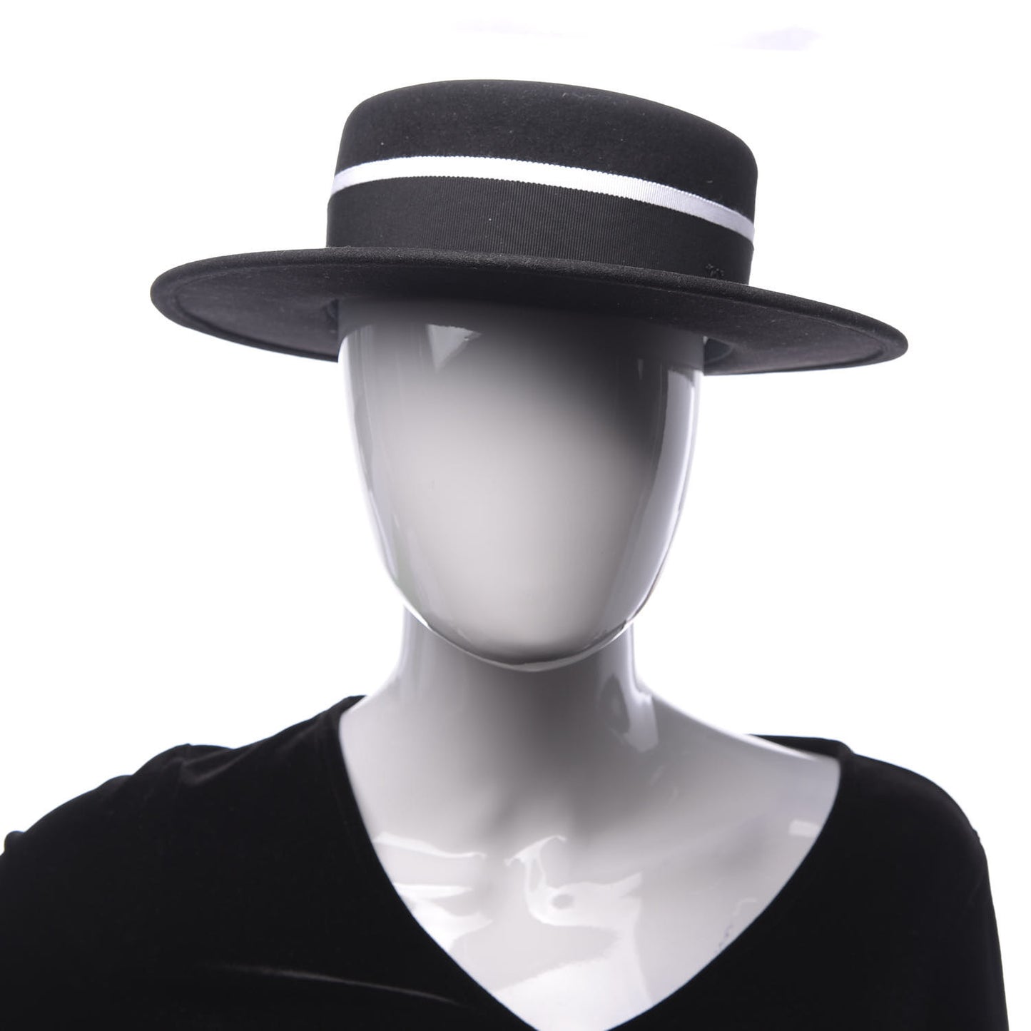 Felt Hat M Black White