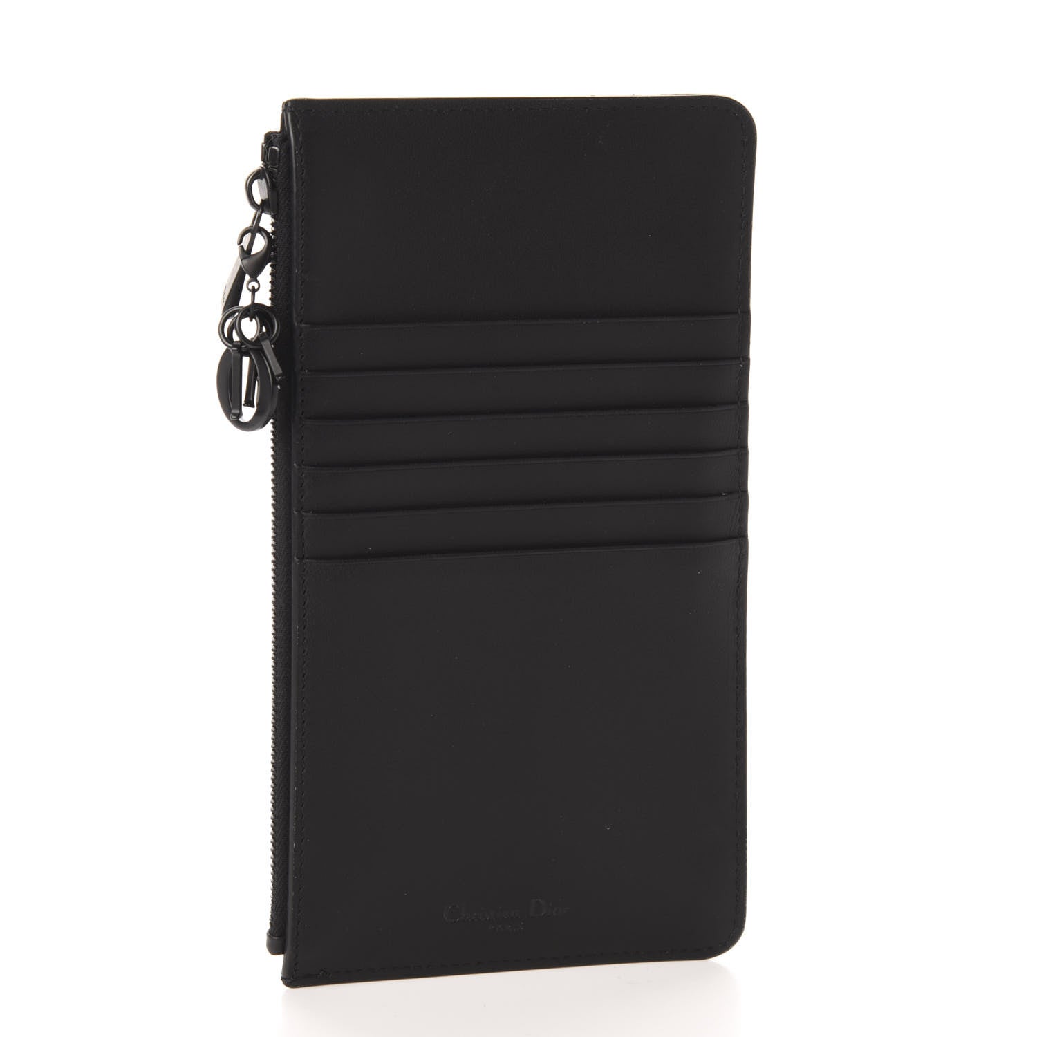 Christian Dior Ultra Matte Calfskin Cannage Large Lady Dior Zip Wallet Black 3 of 8