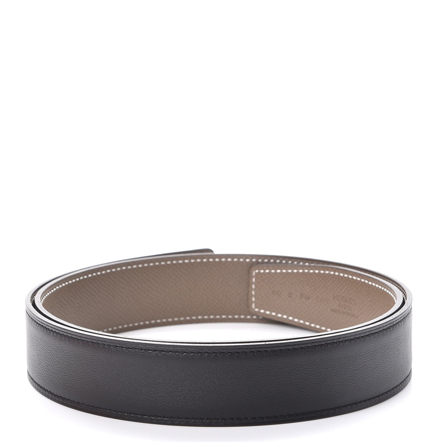 Swift Epsom 32mm Belt Strap 80 Black Etoupe