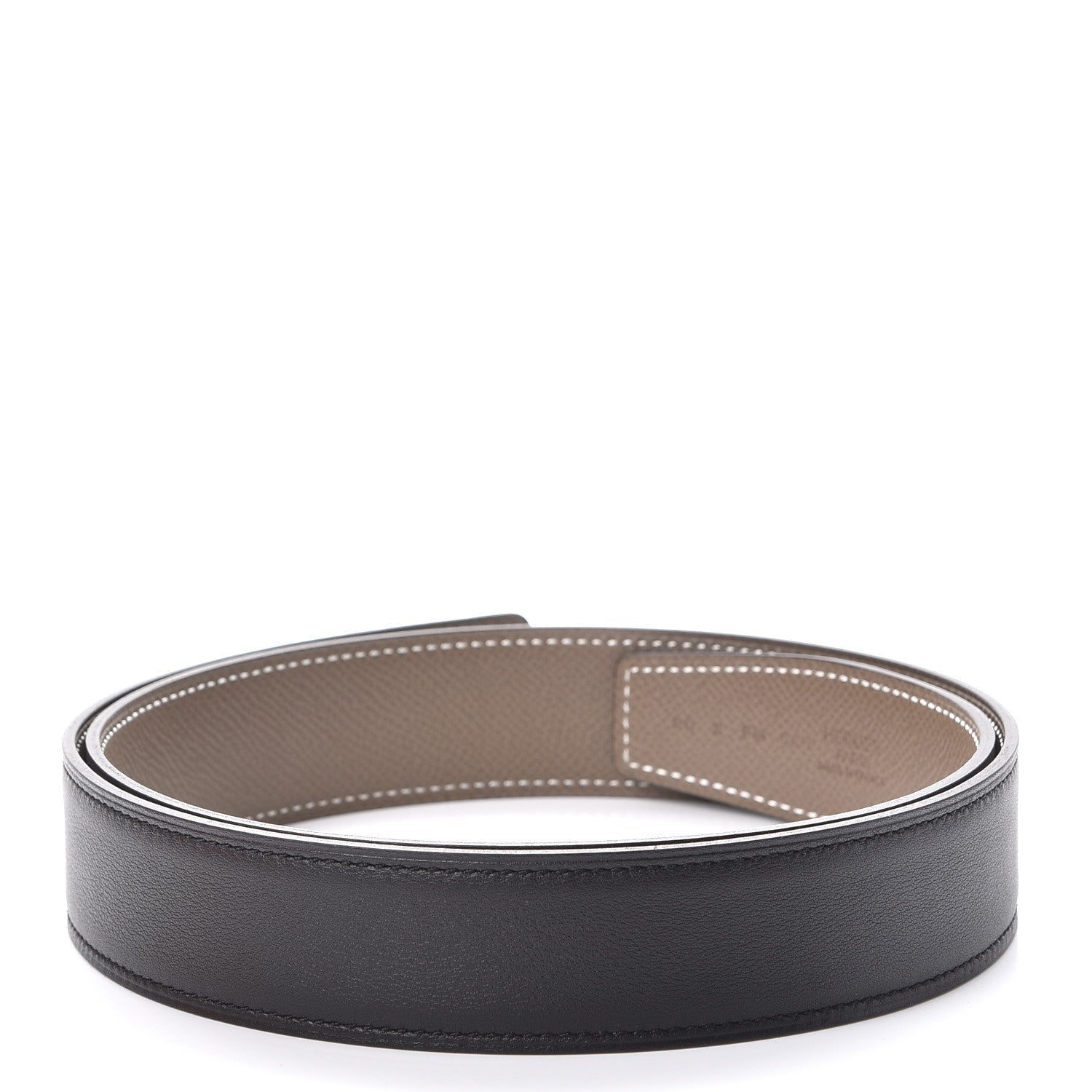 Hermes Swift Epsom 32mm Belt Strap 80 Black Etoupe 2 of 6