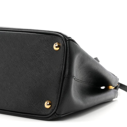 Prada Saffiano Small Galleria Double Zip Tote Black 10 of 10