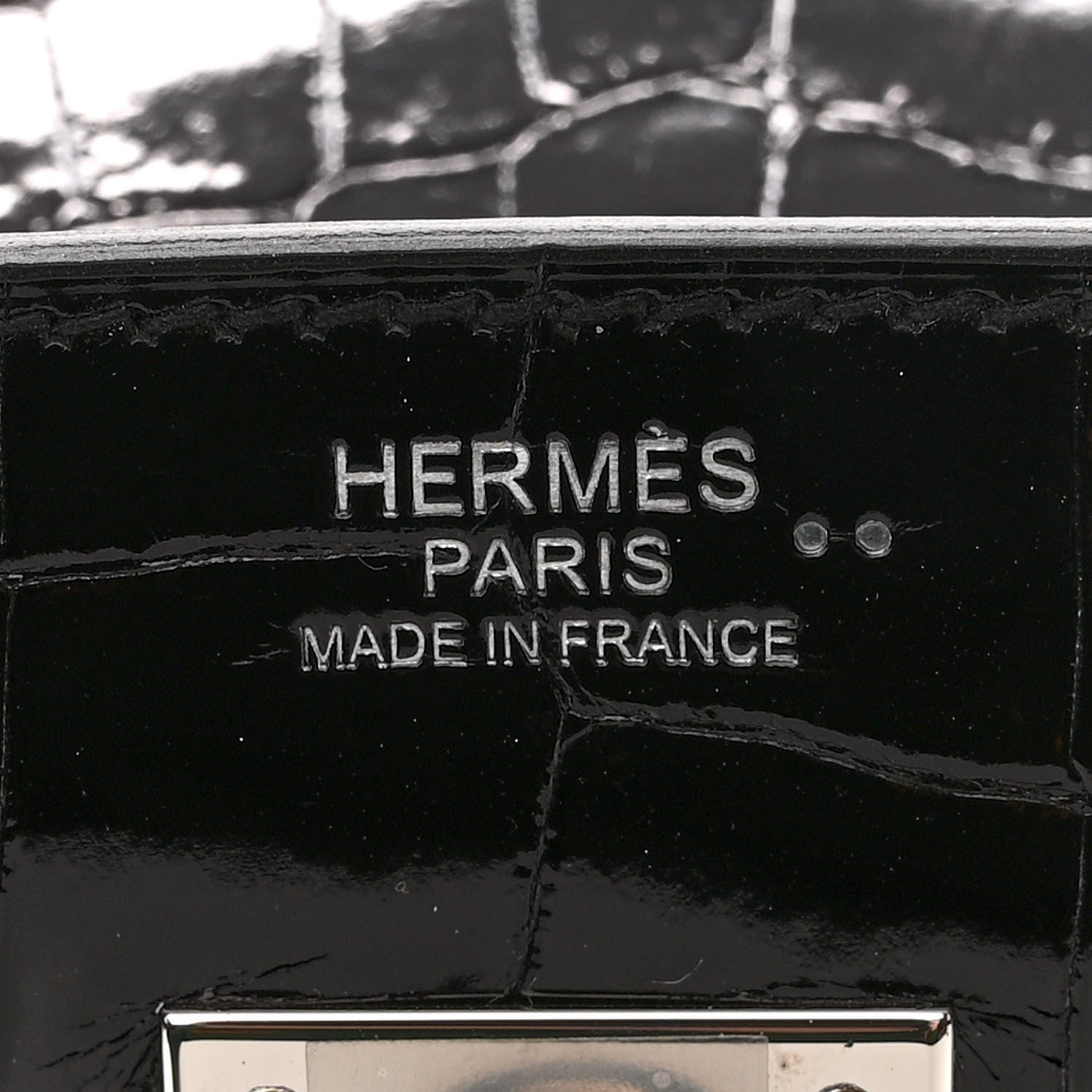 Hermes Shiny Niloticus Crocodile Birkin 30 Black 6 of 13