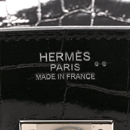 Hermes Shiny Niloticus Crocodile Birkin 30 Black 6 of 13