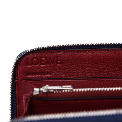 Loewe Grained Calfskin Zip Around Wallet Varsity Blue Honey 6 of 8