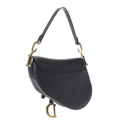 Christian Dior Grained Calfskin Saddle Bag Black 3 of 8