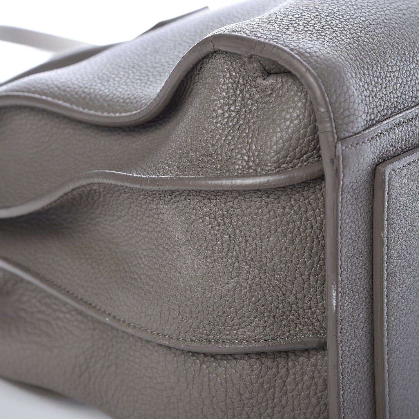 Grained Calfskin Medium Supple Sac De Jour Kaki Militaire