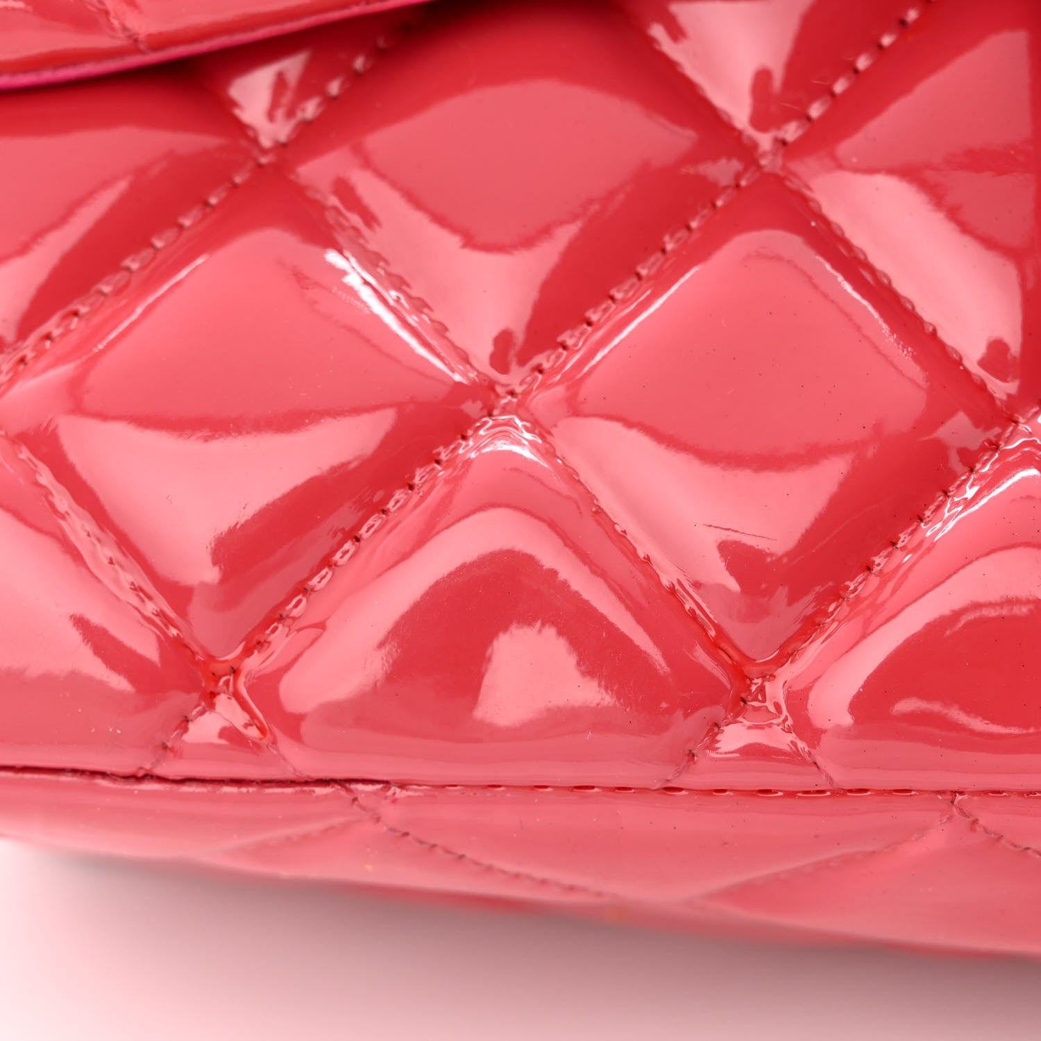 Chanel Patent Quilted Jumbo Double Flap Pink 15 of 17