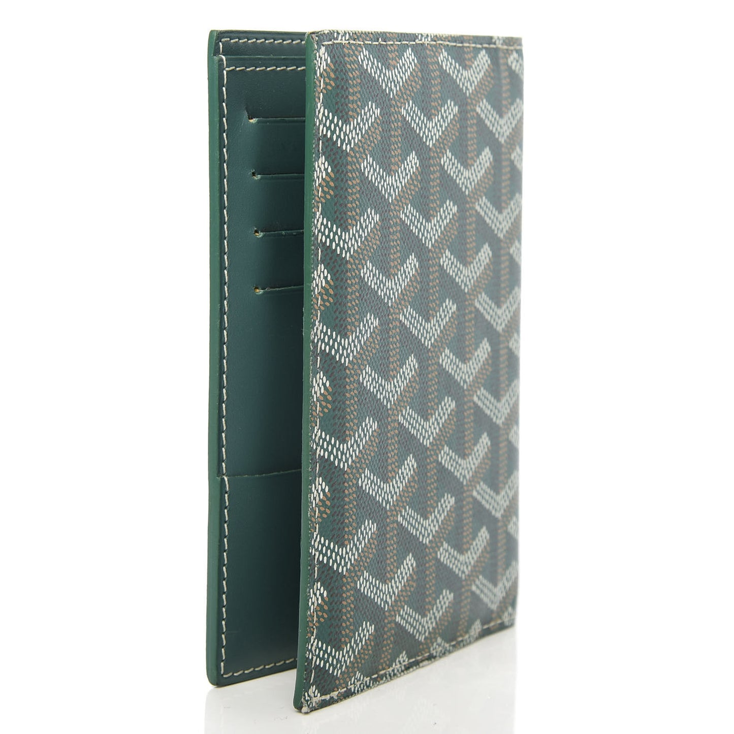 Goyardine Passport Wallet Green