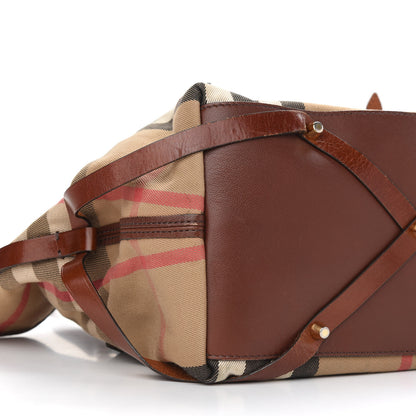 Burberry House Check Bridle Calfskin Medium Salisbury Tote Brown 9 of 12