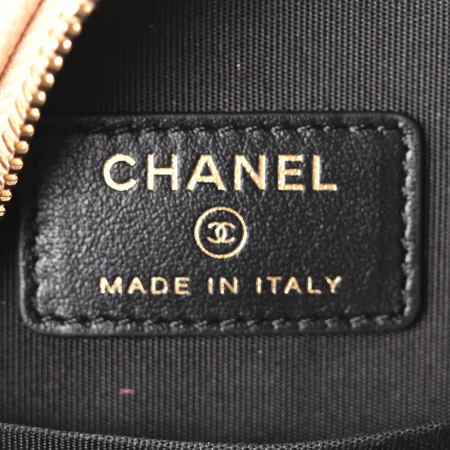 Chanel Caviar Quilted Round Filigree Crossbody Beige Black 6 of 10