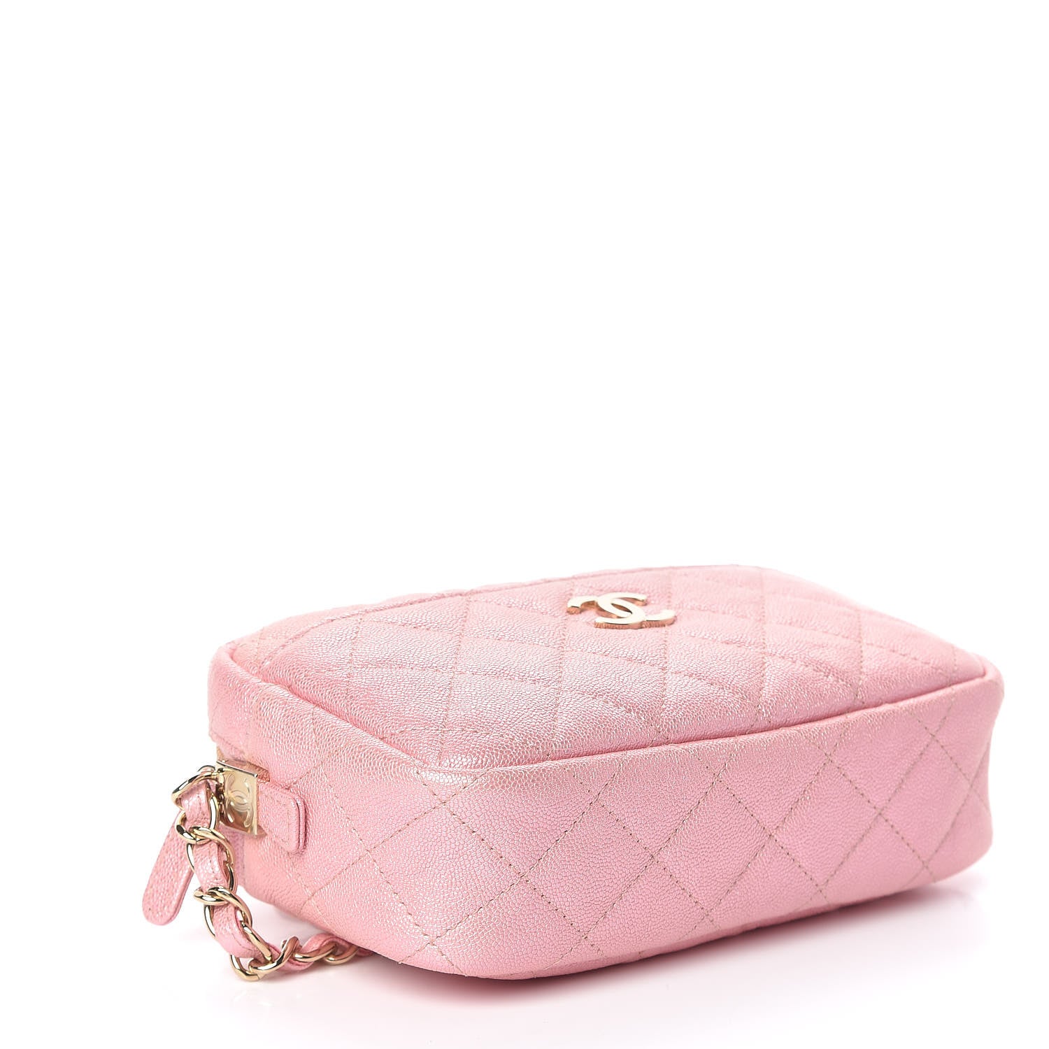 Chanel Iridescent Caviar Quilted Small Timeless Camera Case Pink 4 of 11