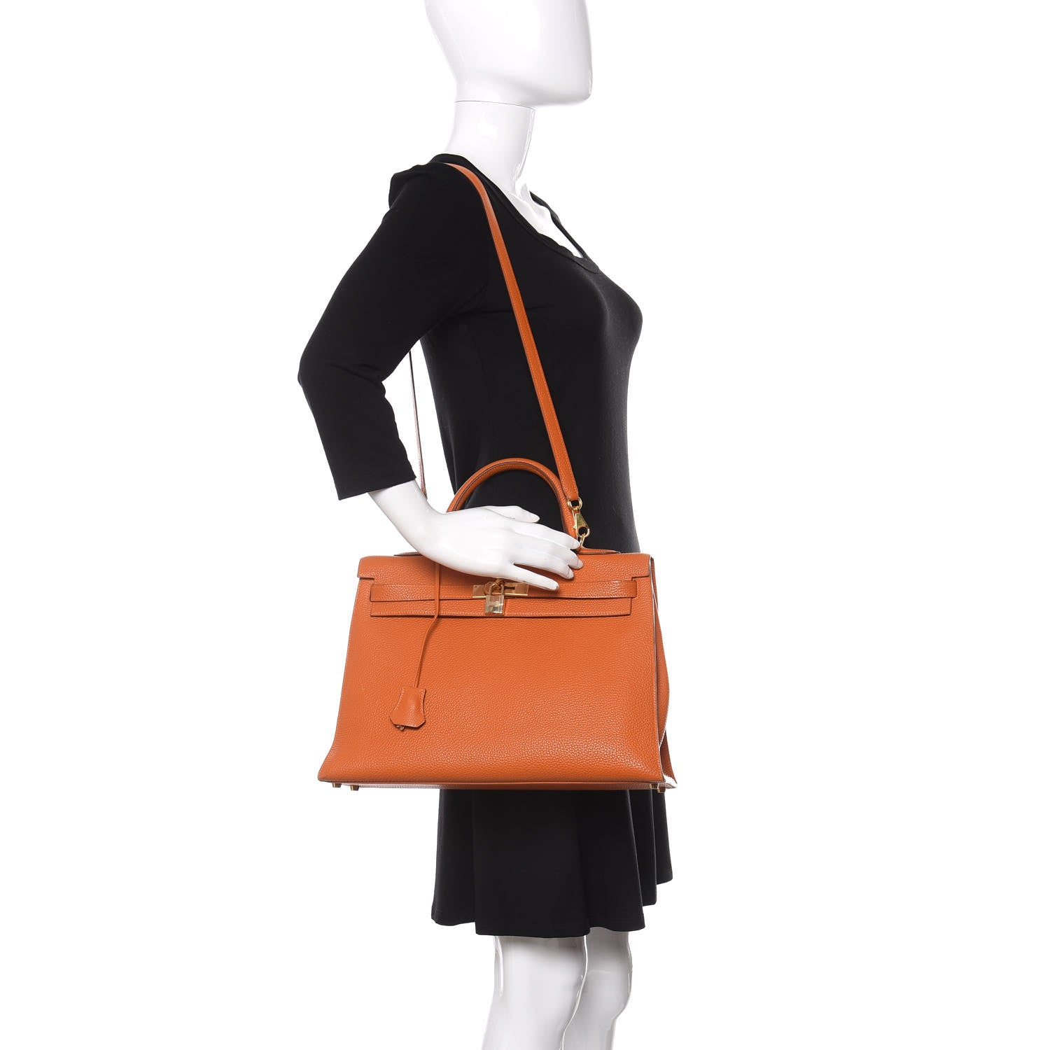 Hermes Togo Kelly Sellier 35 Orange 2 of 19