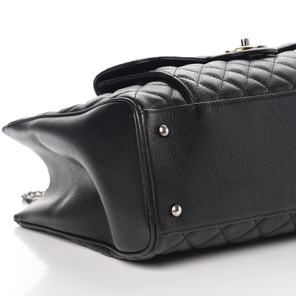 Chanel Metallic Grained Calfskin Quilted Large Casual Pocket Tote Black 9 of 12
