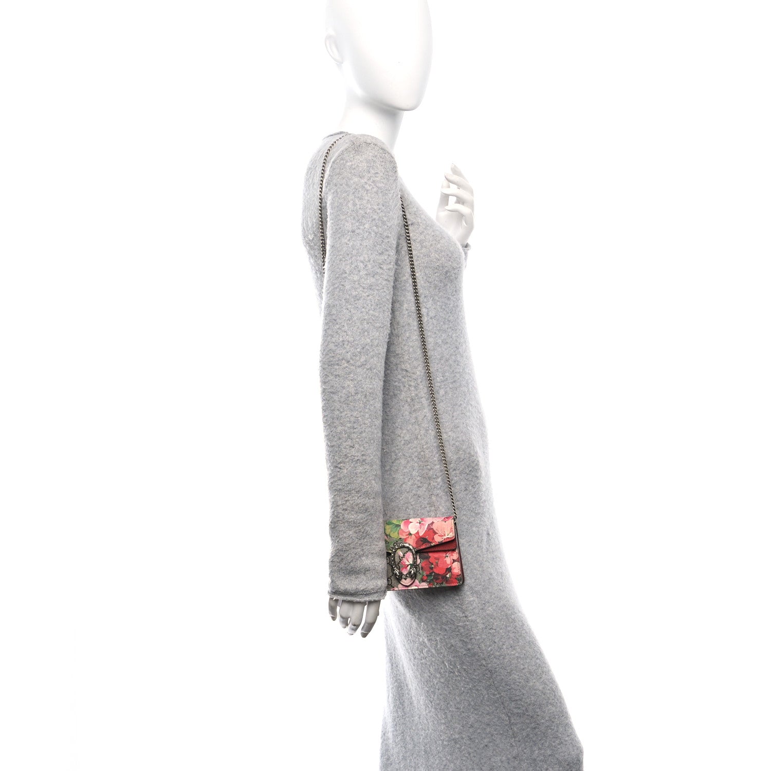 Gucci GG Supreme Monogram Blooms Super Mini Dionysus Shoulder Bag Beige Multicolor Dry Rose 2 of 10