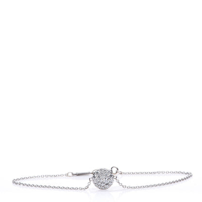Tiffany 18K White Gold Diamond Disk Pave Bracelet 1 of 7