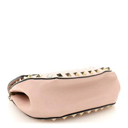 Valentino Garavani Calfskin Rockstud Crossbody Saddle Bag Water Rose 4 of 10