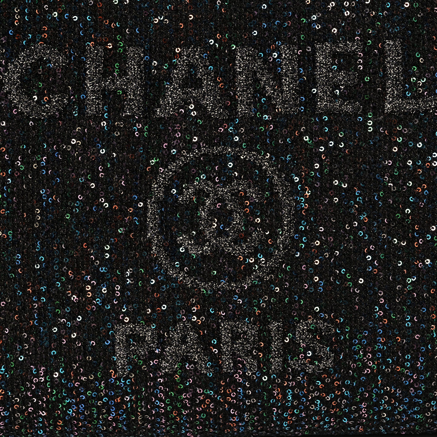 Calfskin Sequin Small Deauville Tote Black