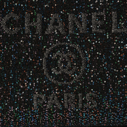 Chanel Calfskin Sequin Small Deauville Tote Black 7 of 9