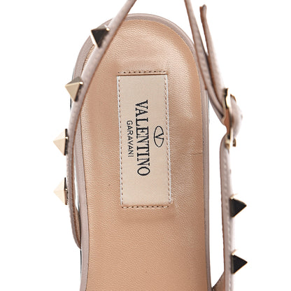 Valentino Garavani Nappa Rockstud Slingback Flats 37.5 Black Poudre 7 of 9