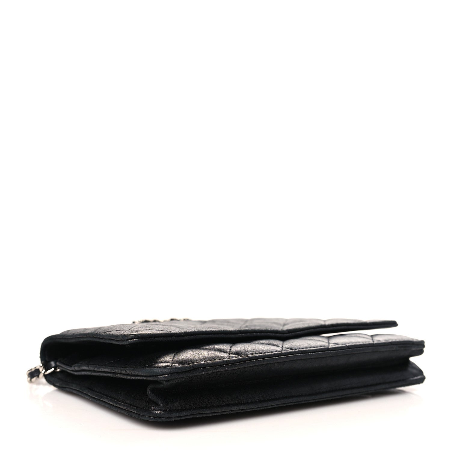 Chanel Lambskin Quilted Wallet On Chain WOC Black 4 of 12