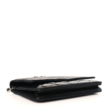 Chanel Lambskin Quilted Wallet On Chain WOC Black 4 of 12