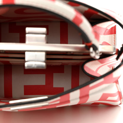 Fendi X MARC JACOBS Nappa Lunar New Year Petite Peekaboo I SEE U Satchel Glow Coral White 5 of 11