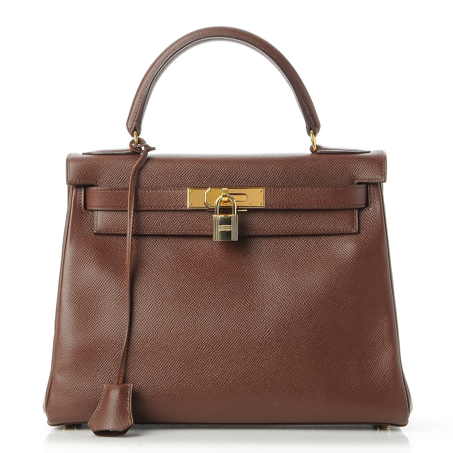 Hermes Courchevel Kelly Retourne 28 Chocolate 1 of 32