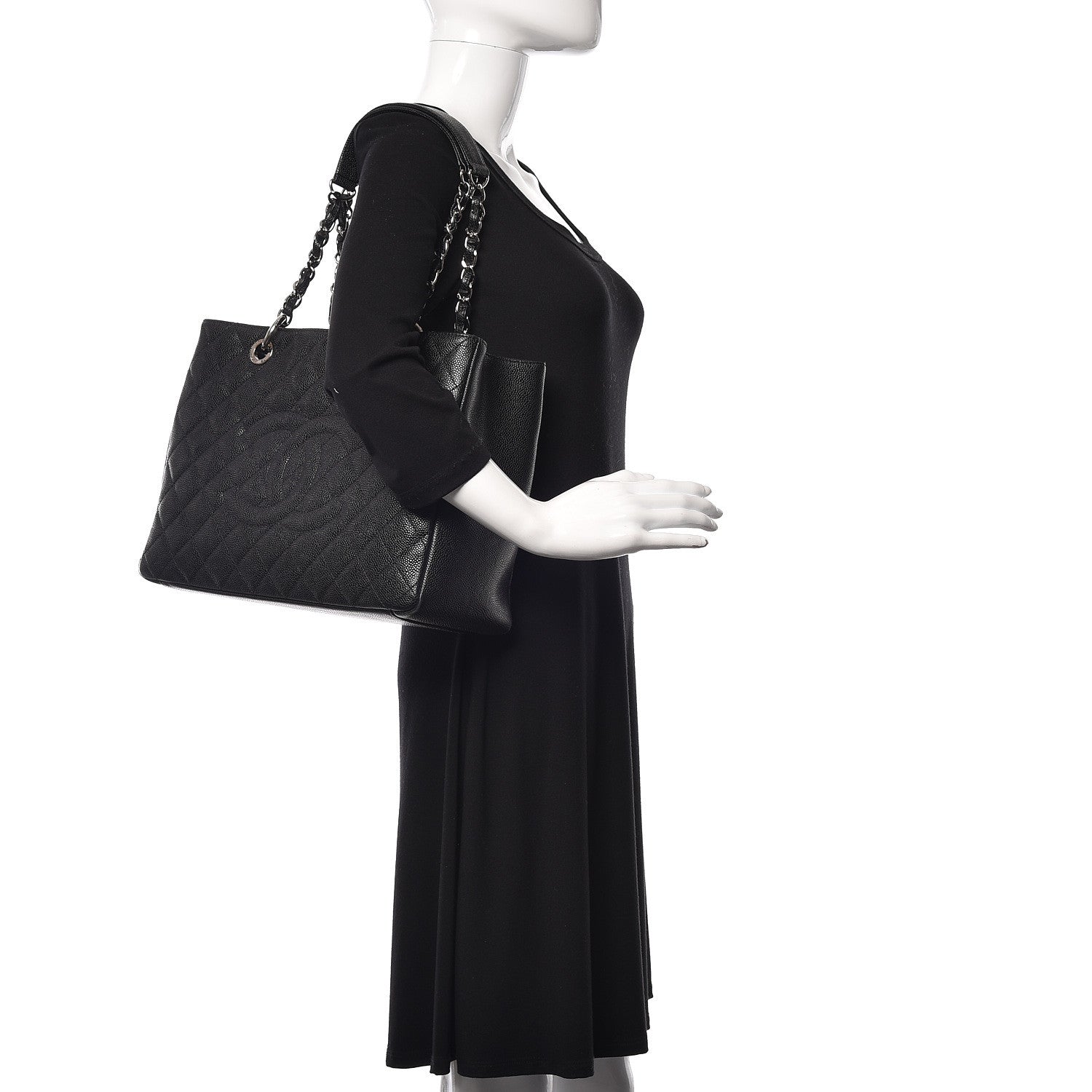 Chanel Caviar Quilted Grand Shopping Tote GST Black 2 of 18