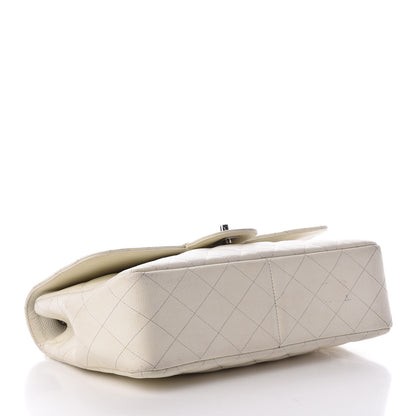Chanel Caviar Quilted Jumbo Single Flap White 4 of 13