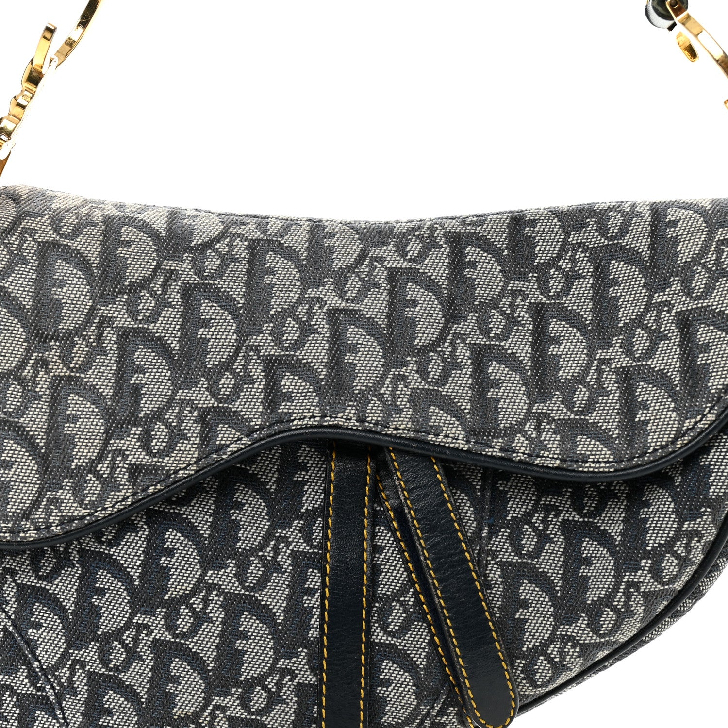 Christian Dior Monogram Saddle Bag Blue 8 of 10