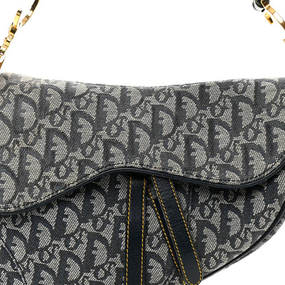 Christian Dior Monogram Saddle Bag Blue 8 of 10