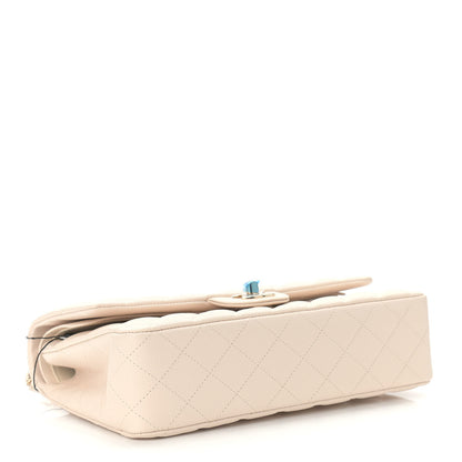 Chanel Caviar Quilted Medium Double Flap Light Beige 4 of 9