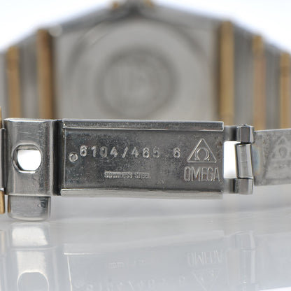 Omega Stainless Steel 18K Yellow Gold Diamond Bezel 22mm Constellation Quartz Watch Champagne 895.1080.1 3 of 9