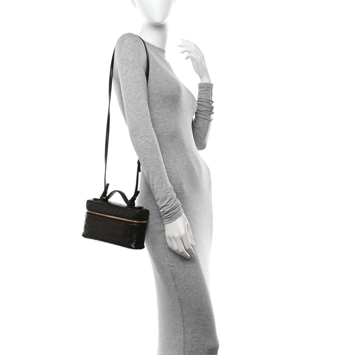 Bottega Veneta Calfskin Intrecciato Bang Bang Vanity Case Kaki 2 of 9