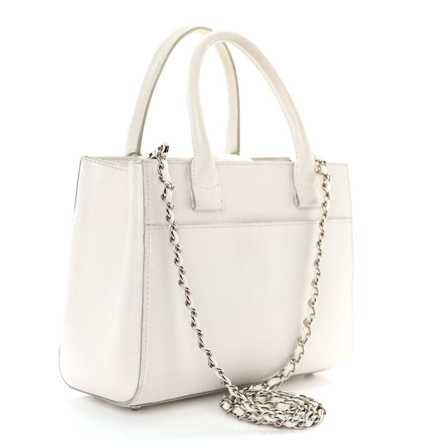 Chanel Grained Calfskin Mini Neo Executive Shopper Tote White 3 of 14