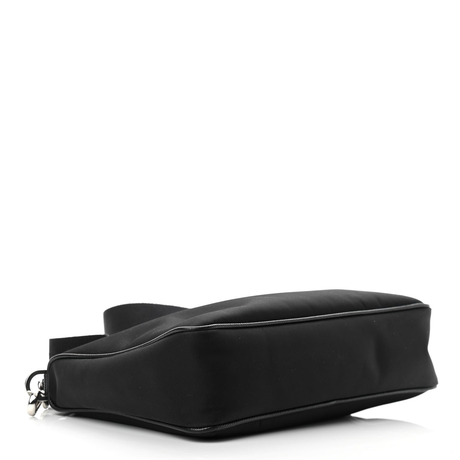 Prada Re-Nylon Saffiano Pocket Zippered Shoulder Bag Black 4 of 13
