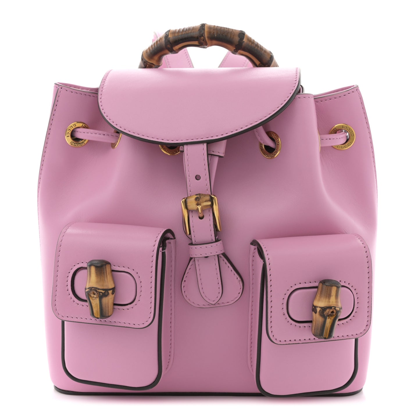Gucci Calfskin Bamboo Backpack Glossy Pink 1765001 – FASHIONPHILE