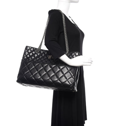 Chanel Aged Calfskin Quilted Reissue 2.55 Tote Black 2 of 11