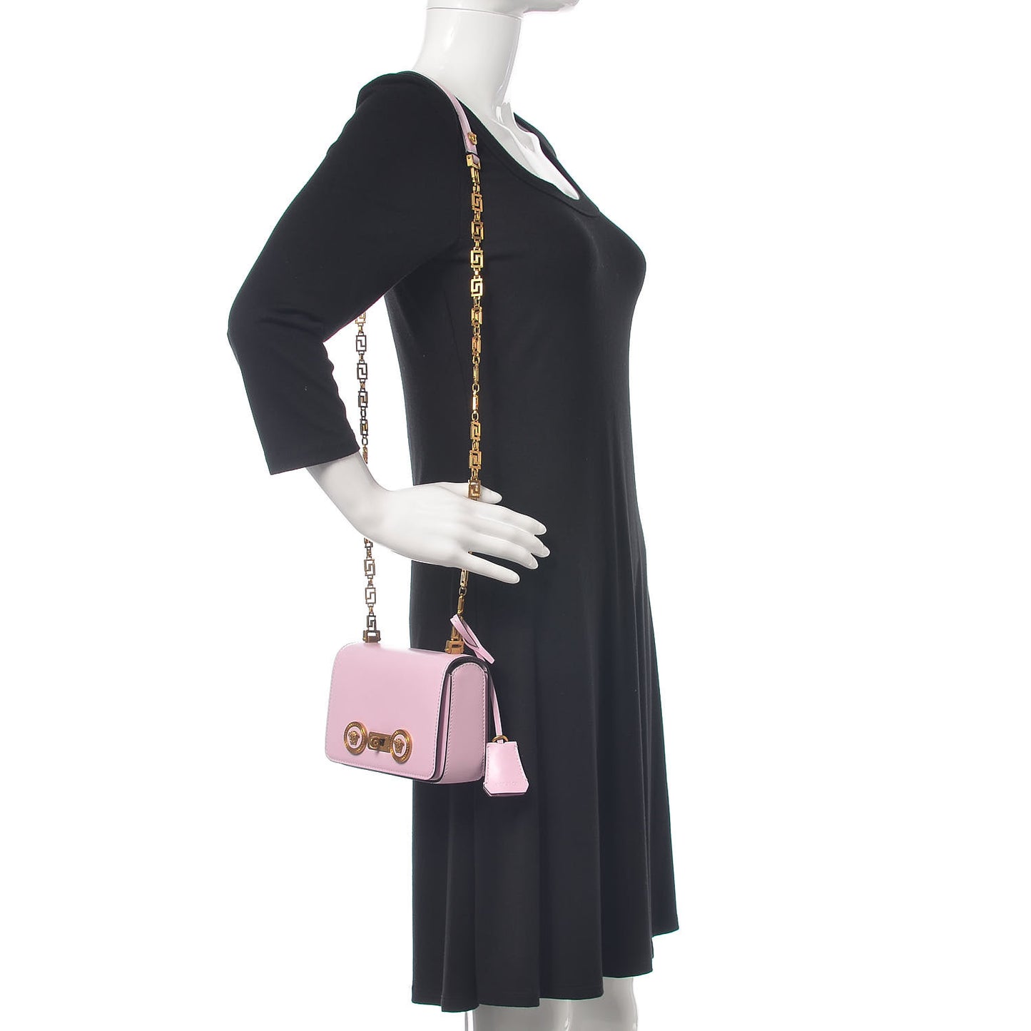 Calfskin Small Icon Chain Bag Pink