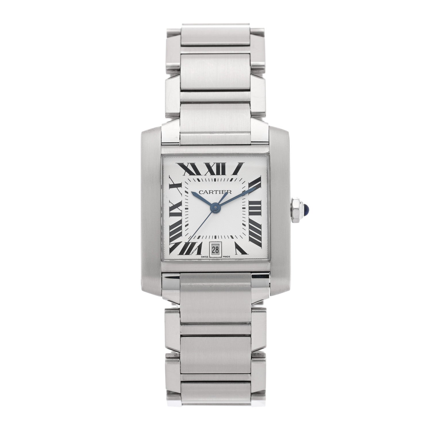 Cartier Stainless Steel 28mm Tank Francaise Automatic Watch 1 of 5