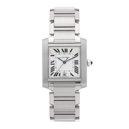 Cartier Stainless Steel 28mm Tank Francaise Automatic Watch 1 of 5