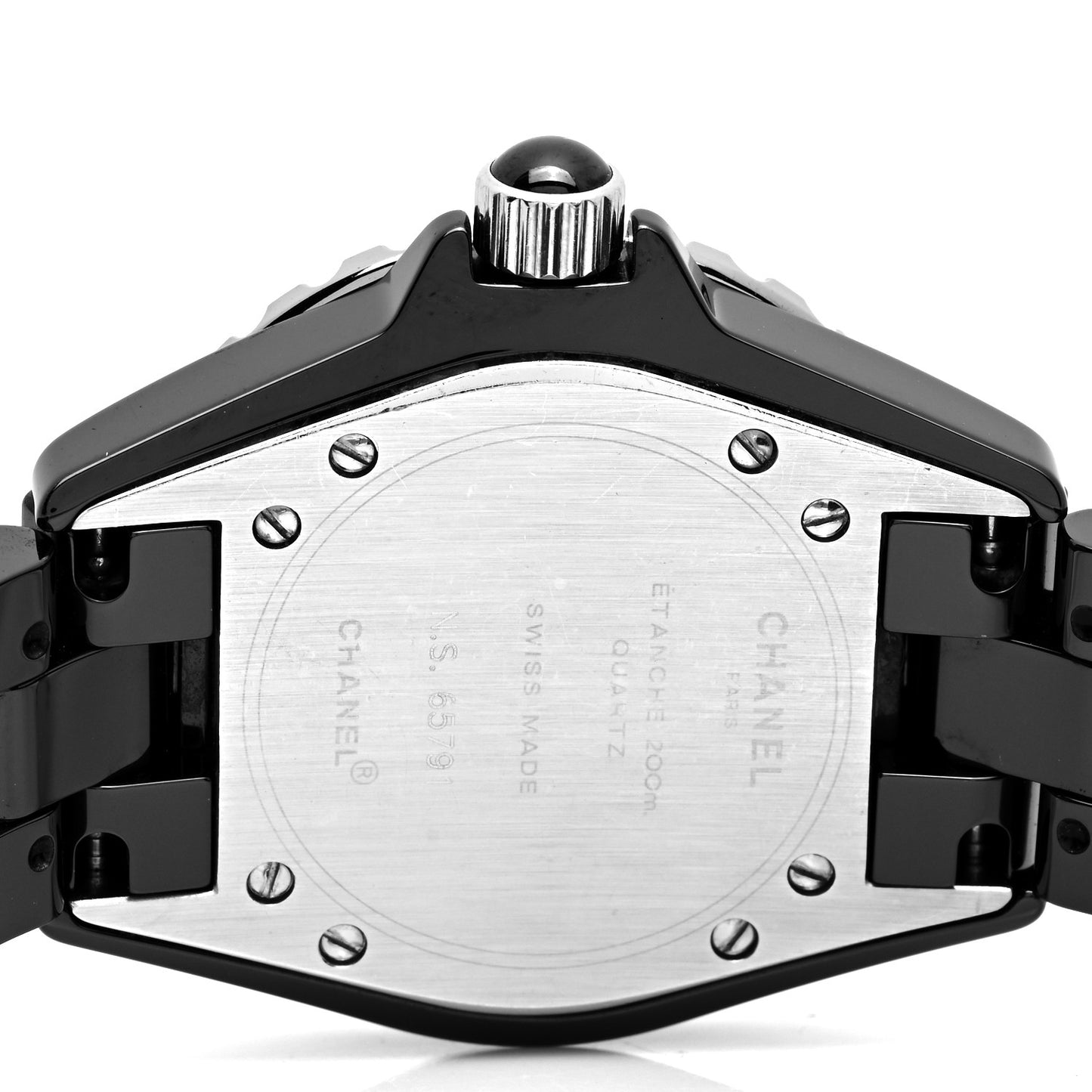 Stainless Steel Ceramic 33mm J12 Quartz Watch Black